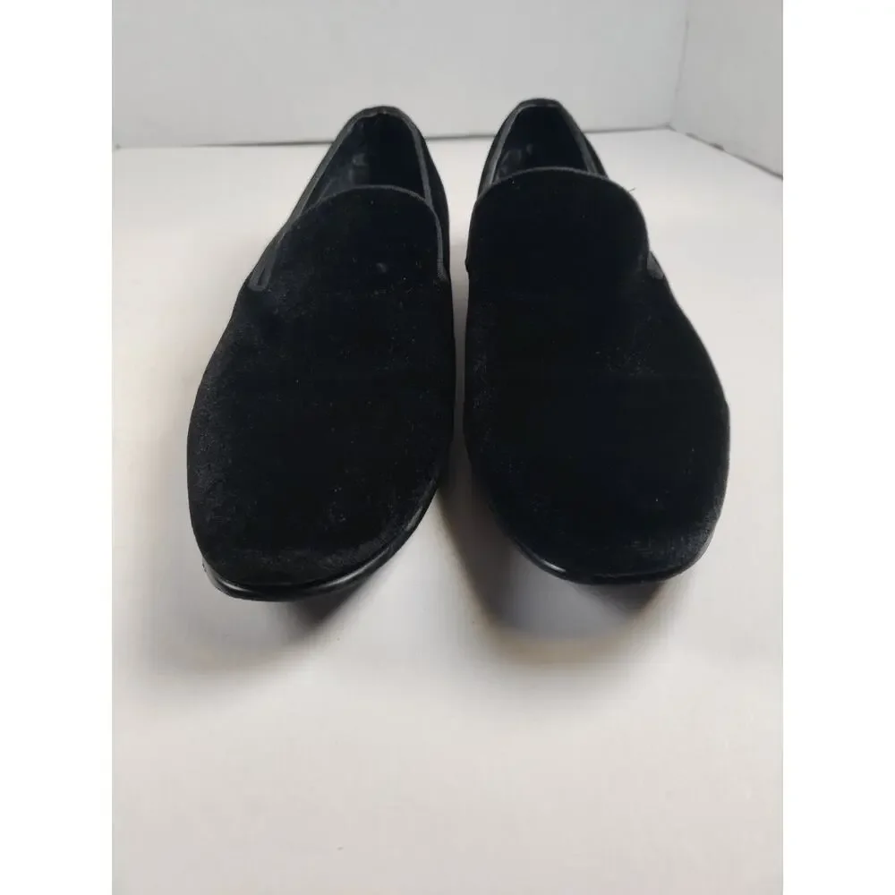 Steve Madden Men's Velvet Loafers Size 9.5 Black Slip-On
